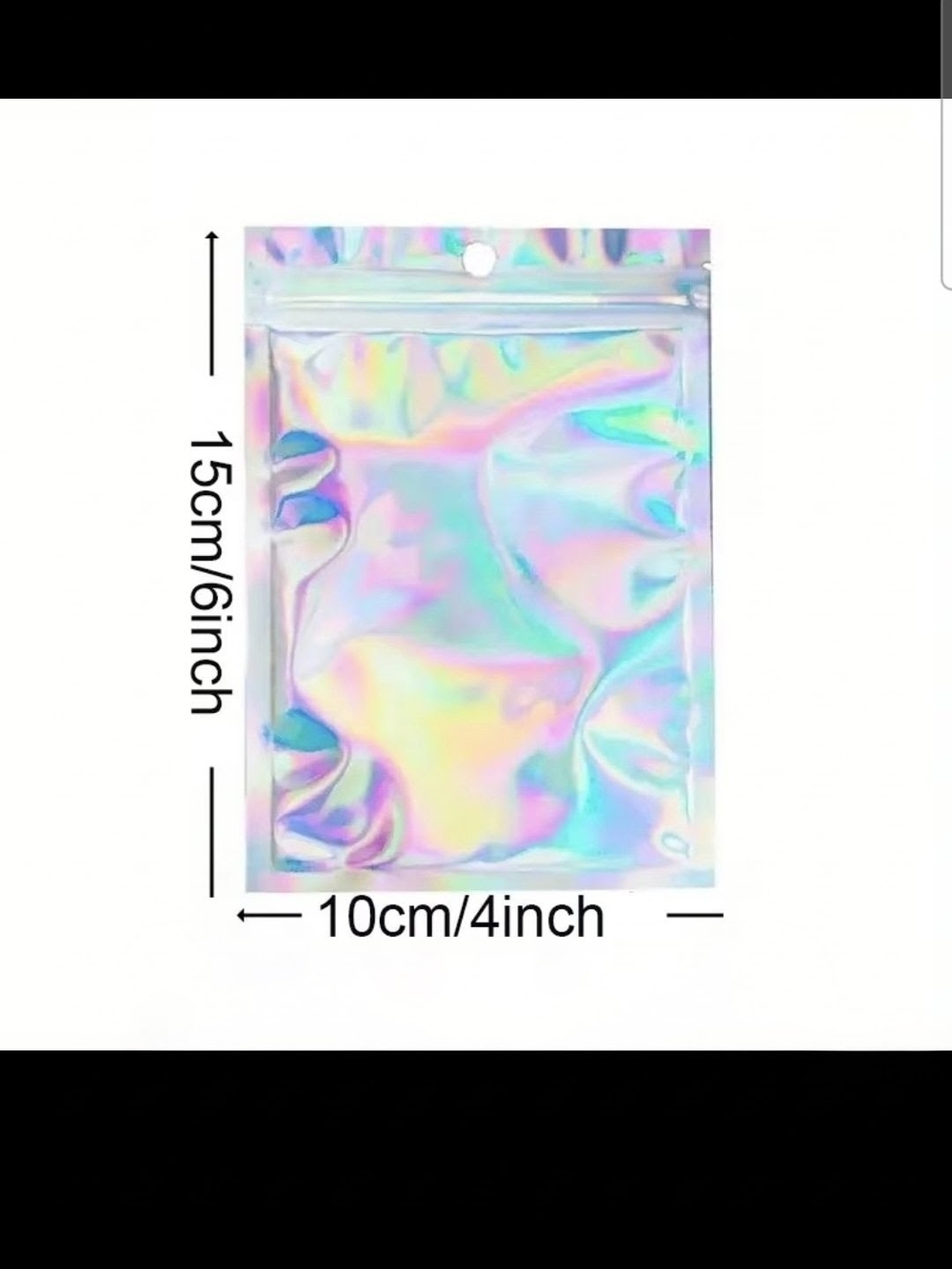 Iridescent Holographic Resealable Party Bag Qty 50